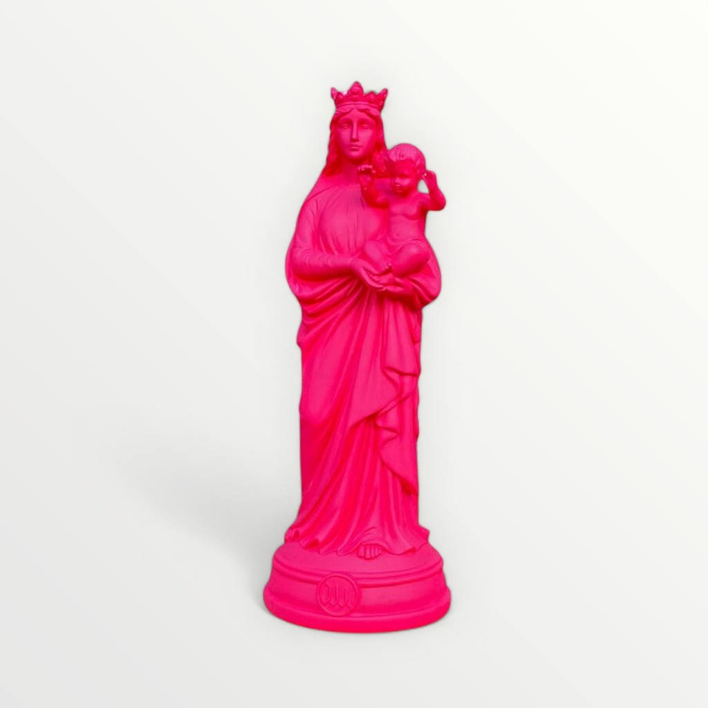 STATUETTE BONNE MERE 30CM PINK - J'AI VU LA VIERGE