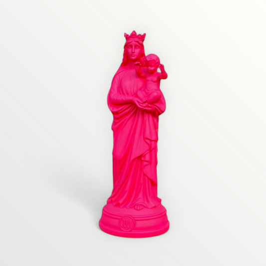 STATUETTE BONNE MERE 30CM PINK - J'AI VU LA VIERGE