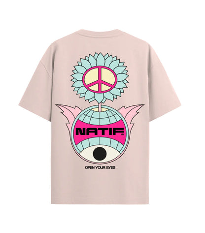 T-SHIRT FLOWER PEACE ROSE (LOOSE) - NATIF