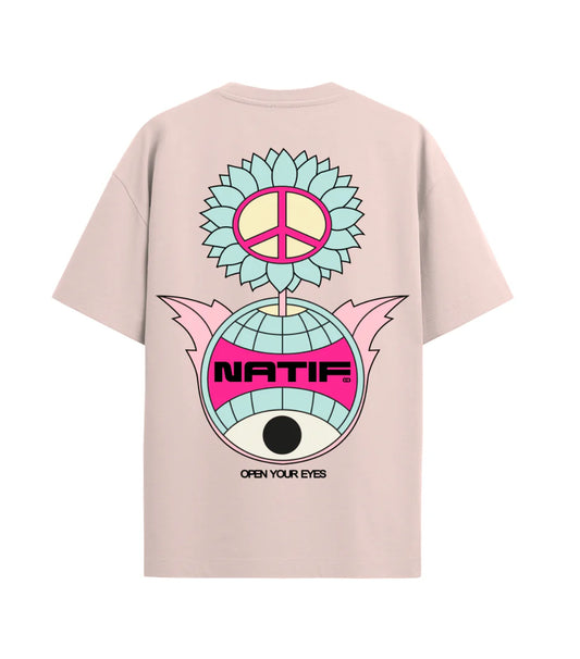 T-SHIRT FLOWER PEACE ROSE (LOOSE) - NATIF