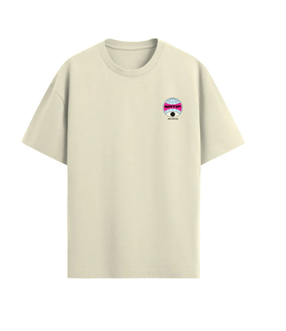 T-SHIRT FLOWER PEACE JAUNE (LOOSE) - NATIF