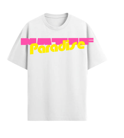 T-SHIRT PARADISE BLANC  (LOOSE) - NATIF