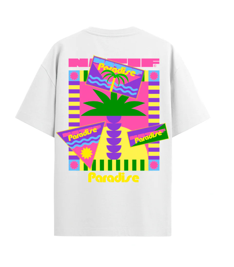 T-SHIRT PARADISE BLANC  (LOOSE) - NATIF