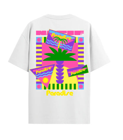 T-SHIRT PARADISE BLANC  (LOOSE) - NATIF