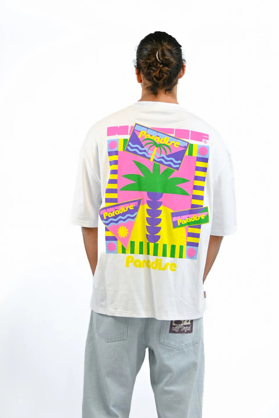 T-SHIRT PARADISE BLANC  (LOOSE) - NATIF