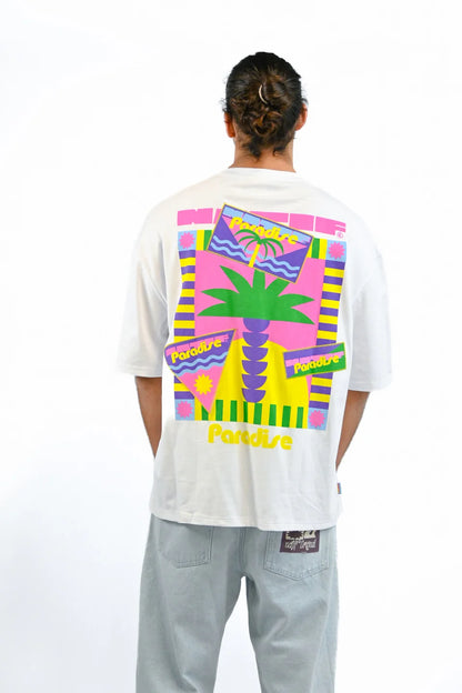 T-SHIRT PARADISE BLANC  (LOOSE) - NATIF