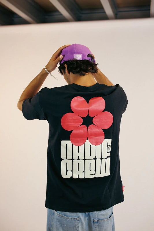 T-SHIRT UNISEXE CREW- NOIR - NATIF