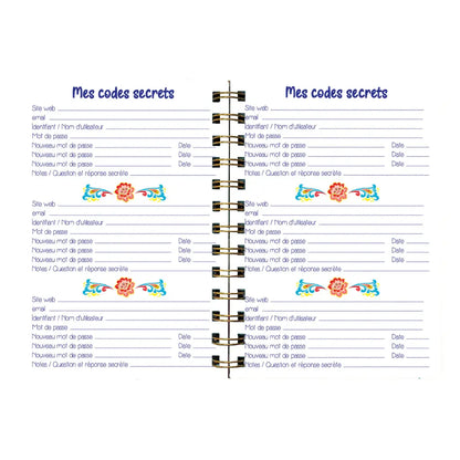 CARNET " MES CODES SECRETS" - CARTES D'ART