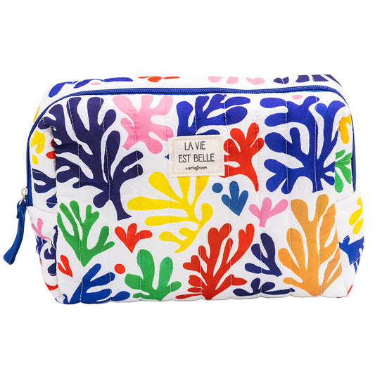 TROUSSES MATELASSEE - ALGUES MARINES - CARTES D'ART