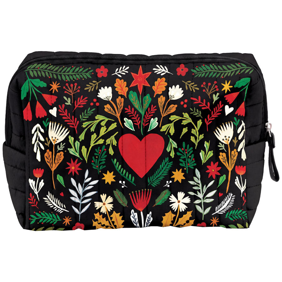 GRANDE TROUSSE MATELASSEE COEUR FOLK - CARTES D'ART