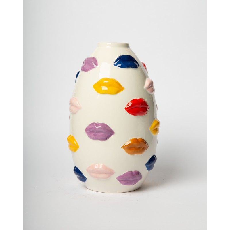VASE  BOUCHE MULTICOLORE 22cm - BLOGO