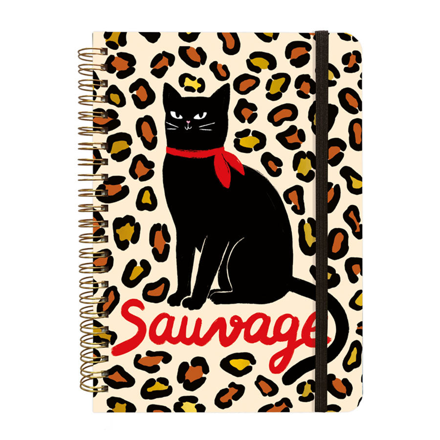 CARNET SPIRALES RIGIDE A5 SAUVAGE - CARTES D'ART