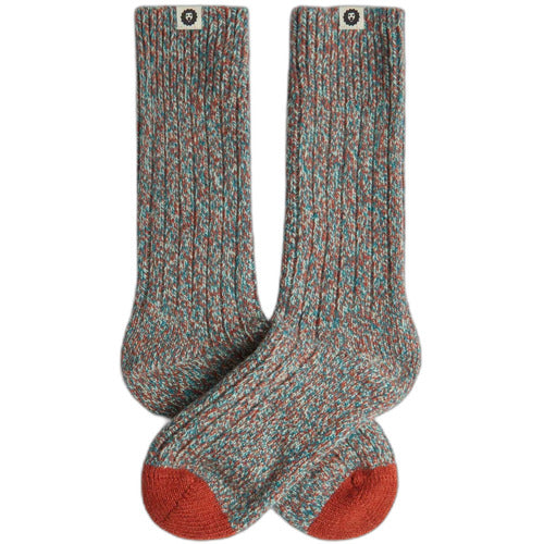 CHAUSSETTES PREMIUM WINTER - GREEN ORANGE TWISTED - JIMMY LION
