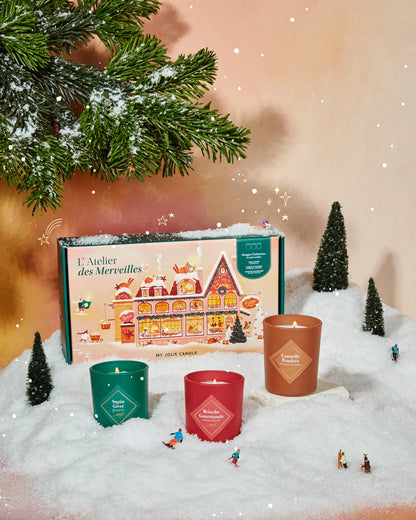 COFFRET 3 BOUGIES 75G - ATELIER DES MERVEILLES - MY JOLIE CANDLE