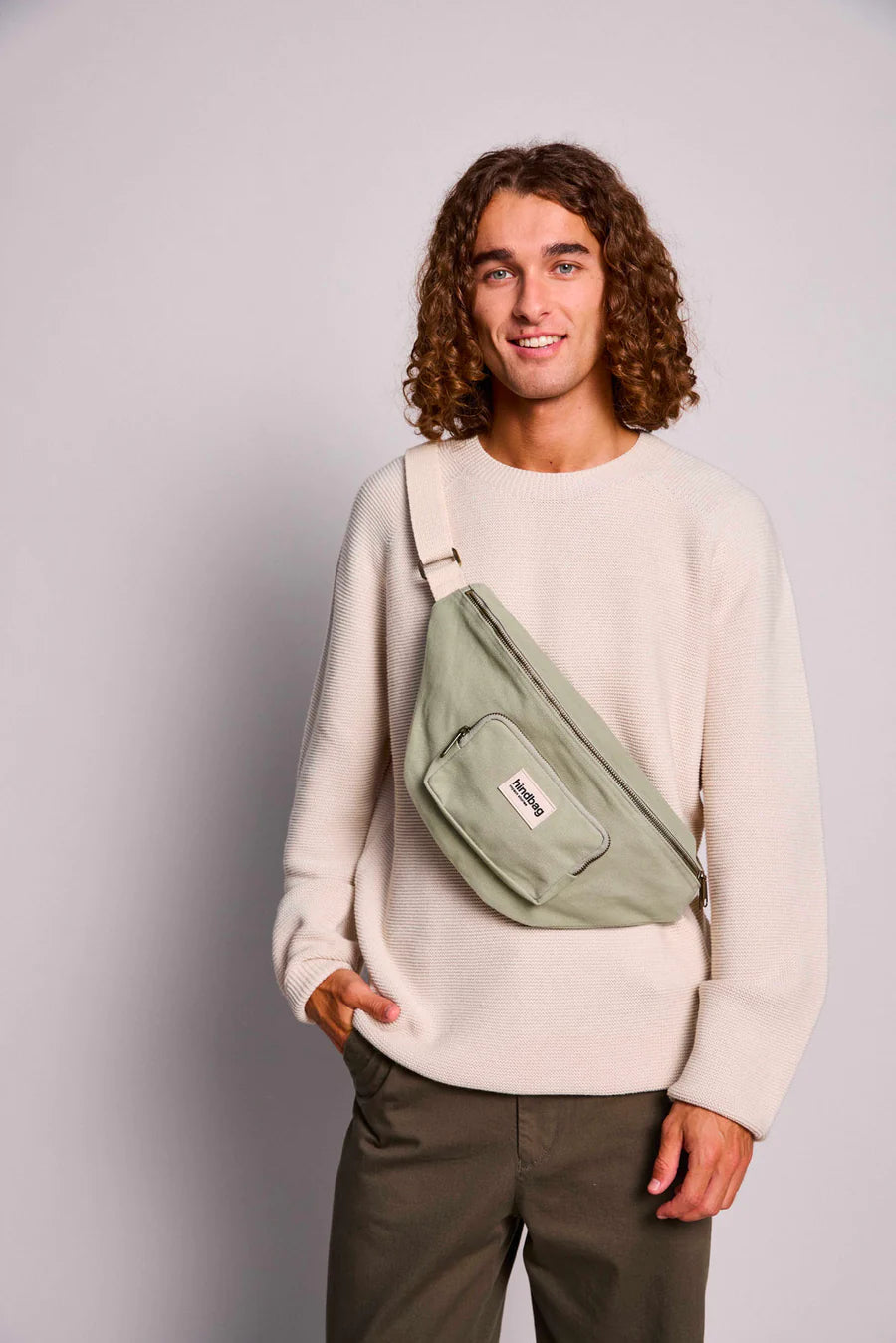 SAC BANANE SOFIA VERT ARGILE - HINDBAG