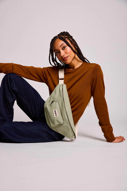 SAC BANANE SOFIA VERT ARGILE - HINDBAG