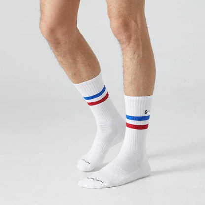 CHAUSSETTES ATHLETIC ESSENTIALS - STRIPES WHITE - JIMMY LION