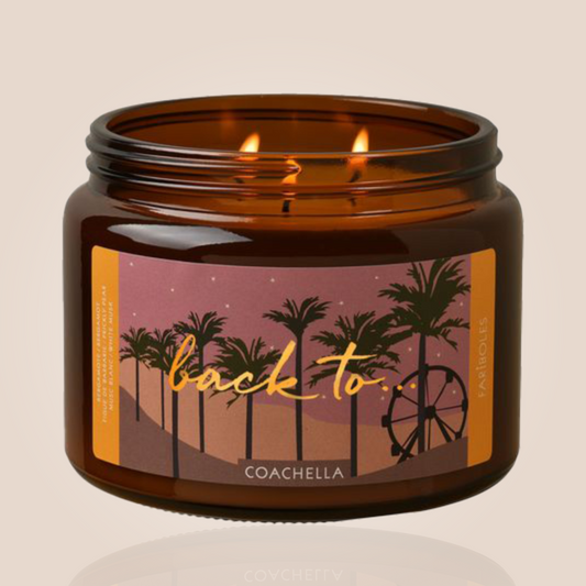 BOUGIE 400g - BACK TO COACHELLA - FARIBOLES PARFUMS