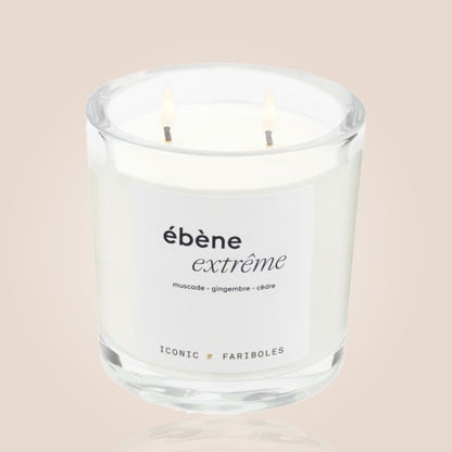 BOUGIE ICONIC 320g - EBENE EXTREME - FARIBOLES PARFUMS