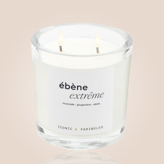 BOUGIE ICONIC 320g - EBENE EXTREME - FARIBOLES PARFUMS