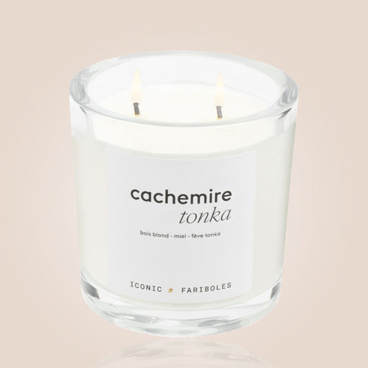 BOUGIE ICONIC 320g- CACHEMIRE TONKA - FARIBOLES PARFUMS