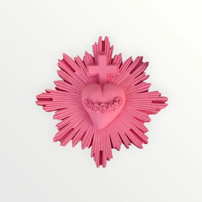 EX-VOTO COEUR SACRE VITAL  - COULEURS INTEMPORELLES - J'AI VU LA VIERGE