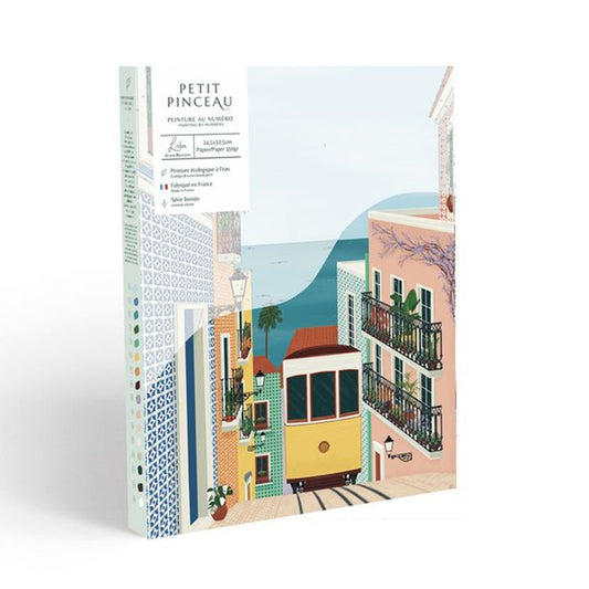 COFFRET PEINTURE AU NUMERO Lisbon Tram par Vero Illustrates - LA PETITE EPICERIE