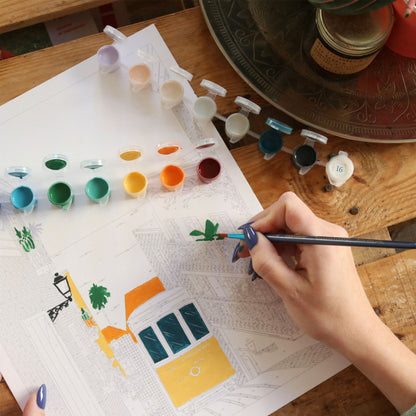 COFFRET PEINTURE AU NUMERO Lisbon Tram par Vero Illustrates - LA PETITE EPICERIE