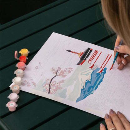 COFFRET PEINTURE AU NUMERO - MONT FUJI  par la Petite épicerie