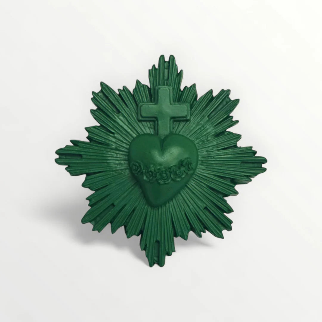 EX-VOTO COEUR SACRE VITAL  - COULEURS INTEMPORELLES - J'AI VU LA VIERGE