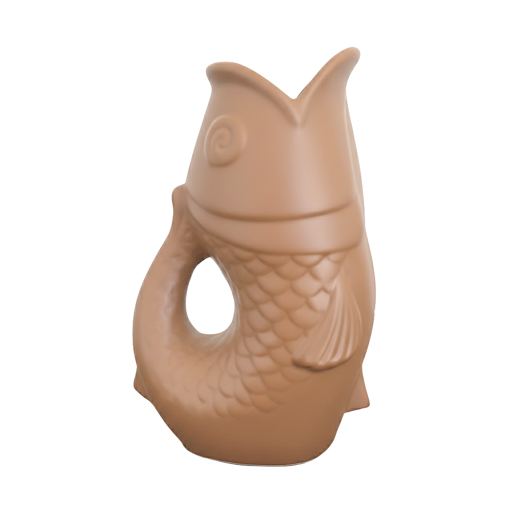 VASE PICHET POISSON MARRON 70's- OPJET PARIS