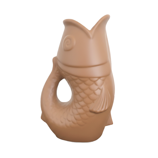 VASE PICHET POISSON MARRON 70's- OPJET PARIS