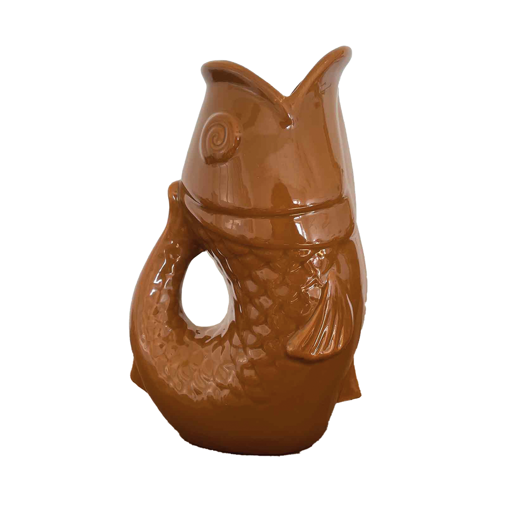 VASE PICHET POISSON MARRON - OPJET PARIS