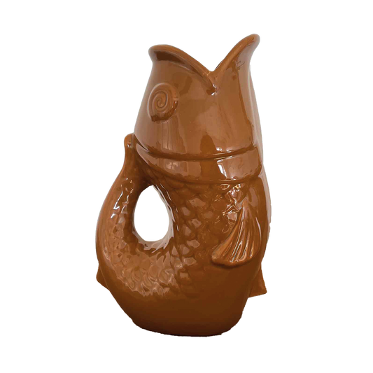 VASE PICHET POISSON MARRON - OPJET PARIS