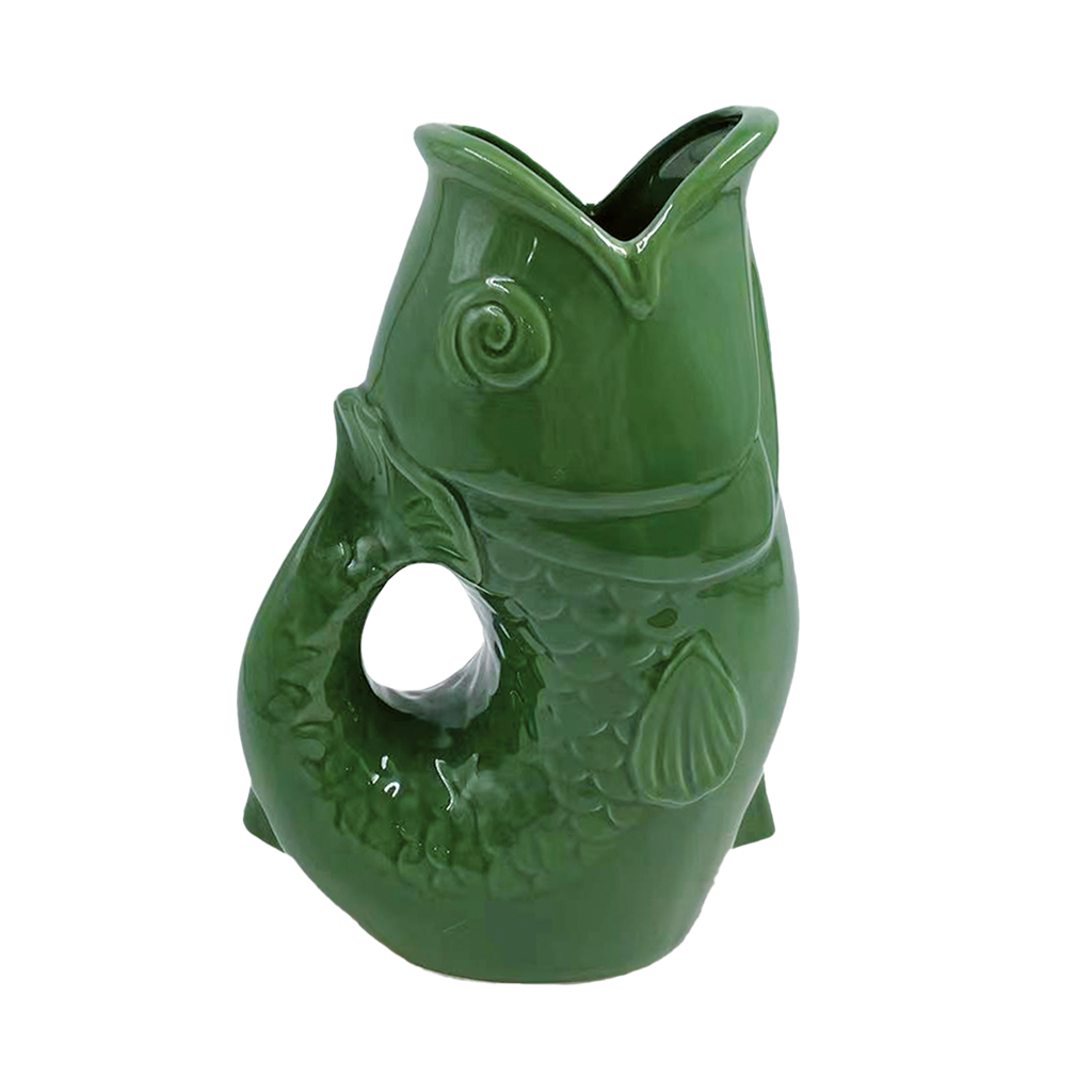 VASE PICHET POISSON VERT - OPJET PARIS