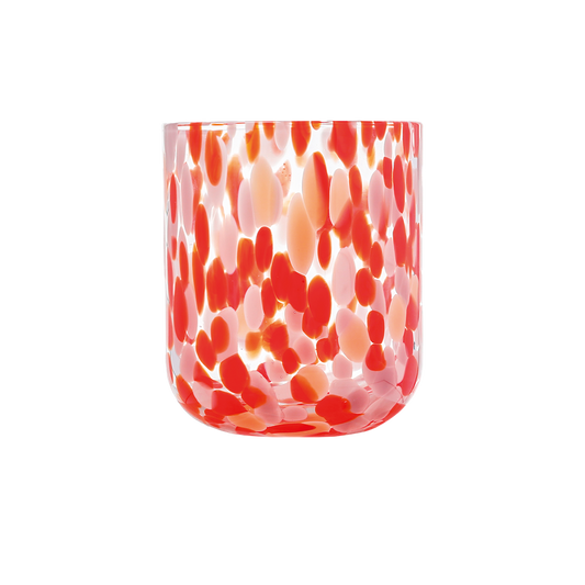 VERRE / GOBELET MOUCHETE ROUGE D8xH9.5cm - OPJET PARIS