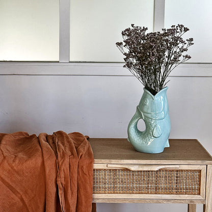 VASE PICHET POISSON BLEU GIVRE - OPJET PARIS