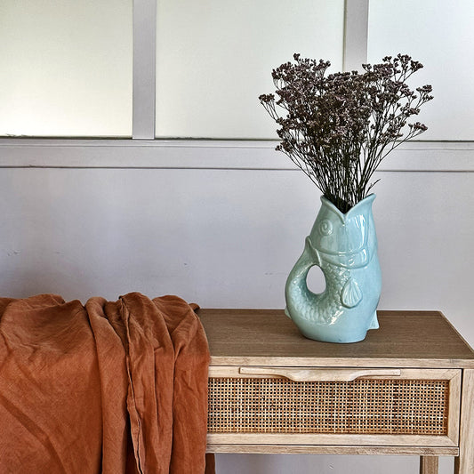 VASE PICHET POISSON BLEU GIVRE - OPJET PARIS