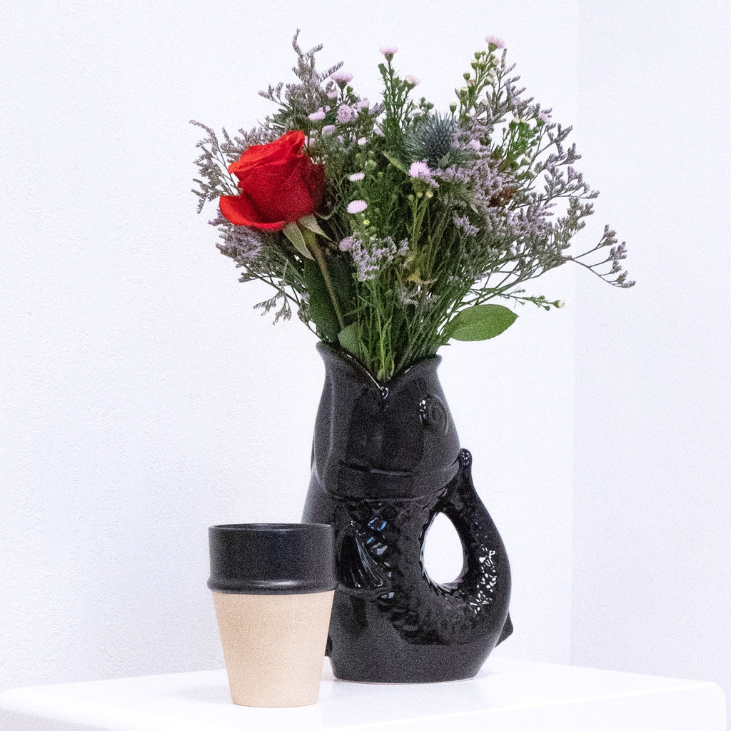 VASE PICHET POISSON NOIR - OPJET PARIS