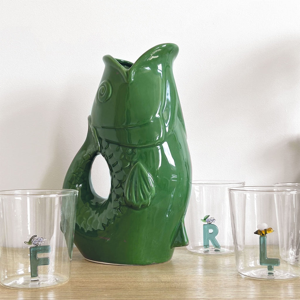 VASE PICHET POISSON VERT - OPJET PARIS