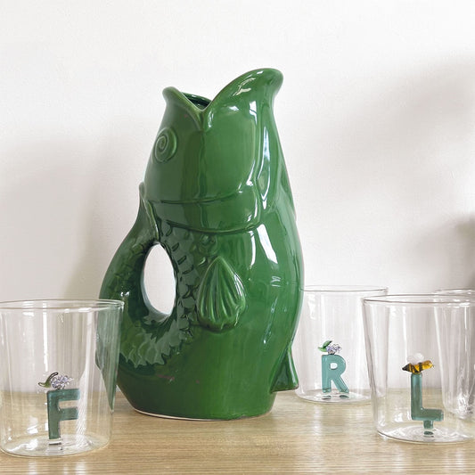 VASE PICHET POISSON VERT - OPJET PARIS