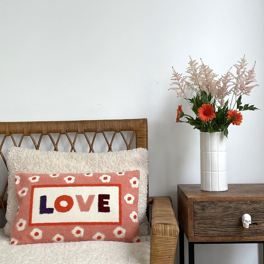 VASE CARRELAGE BLANC 23cm - OPJET PARIS