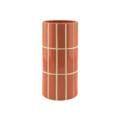 VASE CARRELAGE ORANGE 23cm - OPJET PARIS