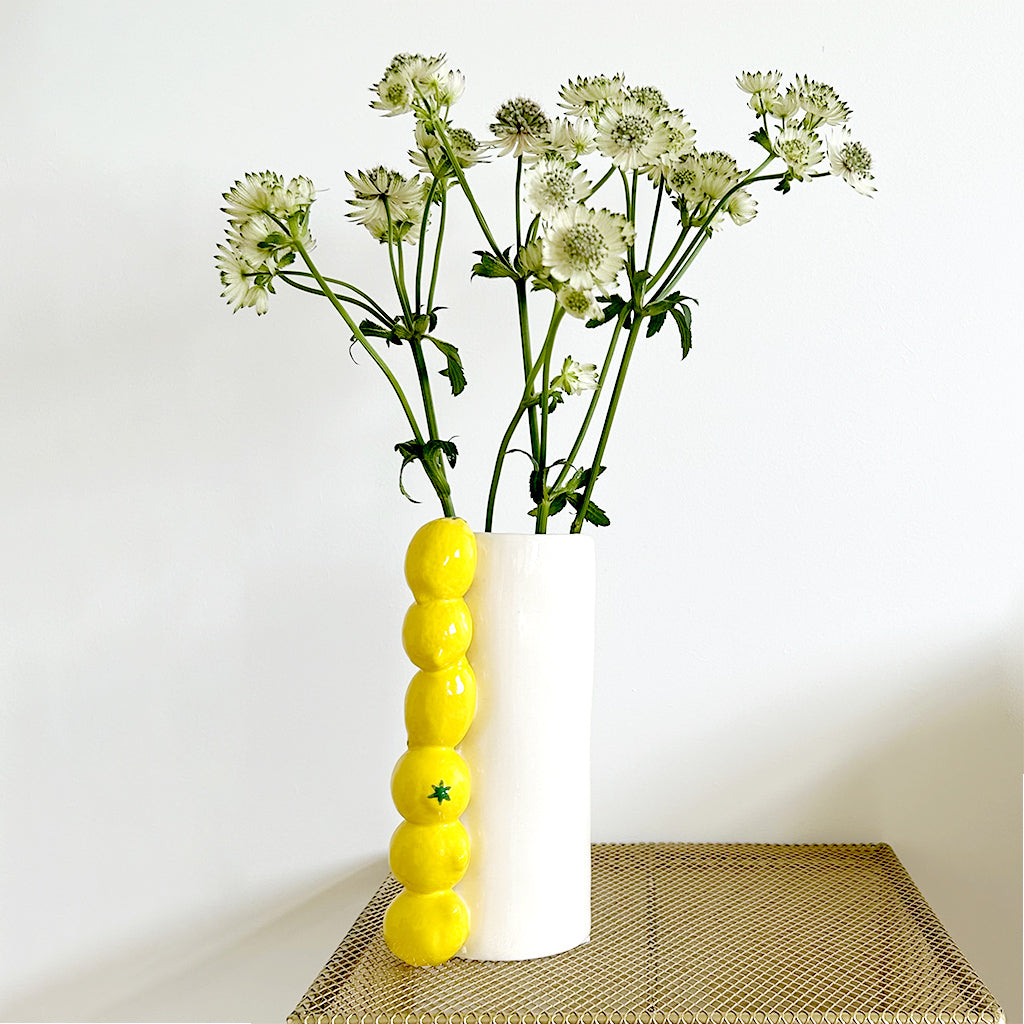 VASE LONG "CITRONS" 18.5cmcm - OPJET PARIS