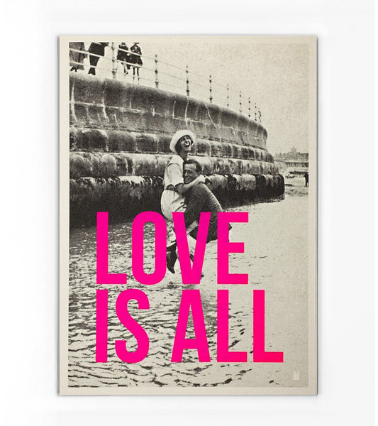 AFFICHE CARTONNÉE LOVE IS ALL - CARTES KENCRE