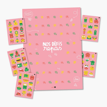 POSTER A STICKER - DEFIS REPAS - MINUS EDITIONS + POPPIK