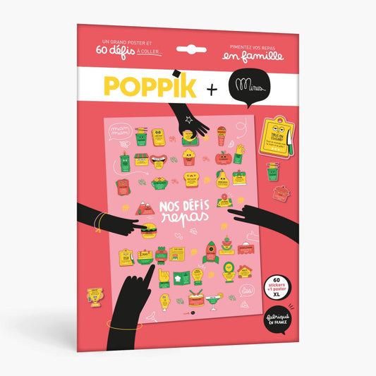 POSTER A STICKER - DEFIS REPAS - MINUS EDITIONS + POPPIK