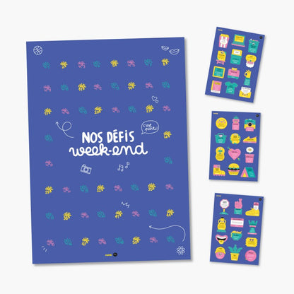 POSTER A STICKER - NOS DEFIS WEEK END - MINUS EDITIONS + POPPIK