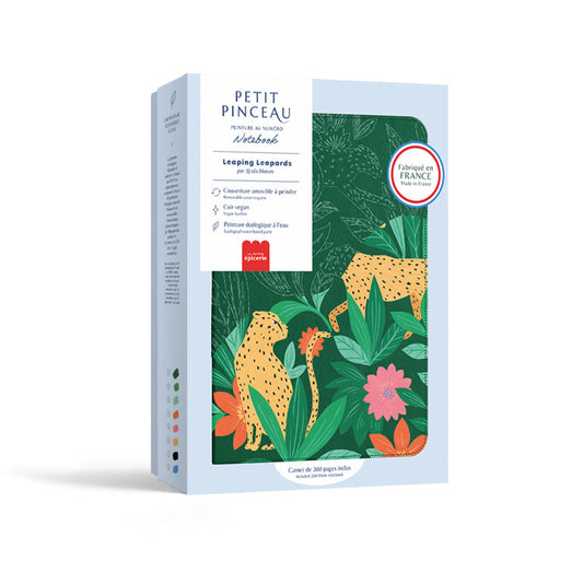 NOTEBOOK A PEINDRE LEAPING LEOPARD - LA PETITE EPICERIE