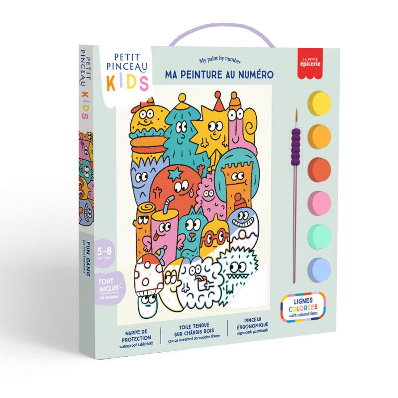 COFFRET PEINTURE AU NUMERO KIDS FUN GANG -  LA PETITE EPICERIE
